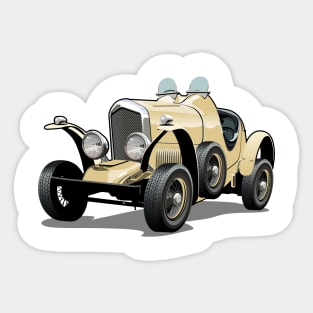 Cartoon retro car Sticker